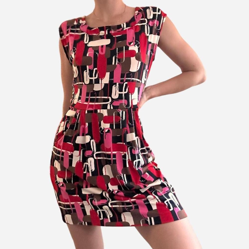 Mod Patterned Shift Dress From Chadwicks Collecti… - image 1